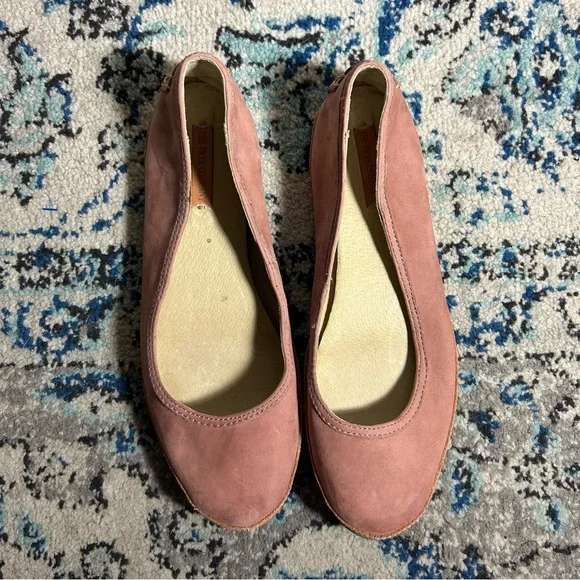 FRYE Blush Pink Soft Suede Slip On Ballet Flat 7.5 - Picture 3 of 9